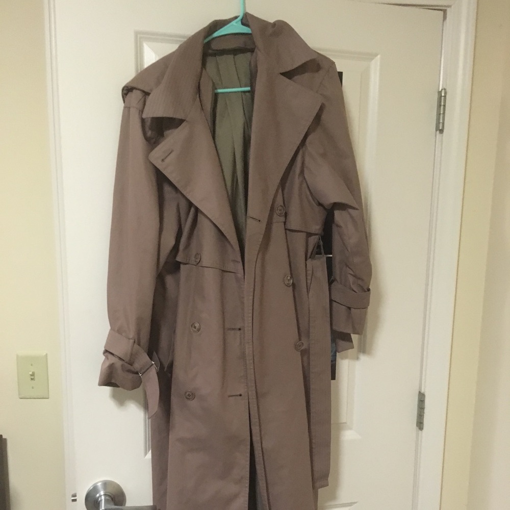 Brown trench coat